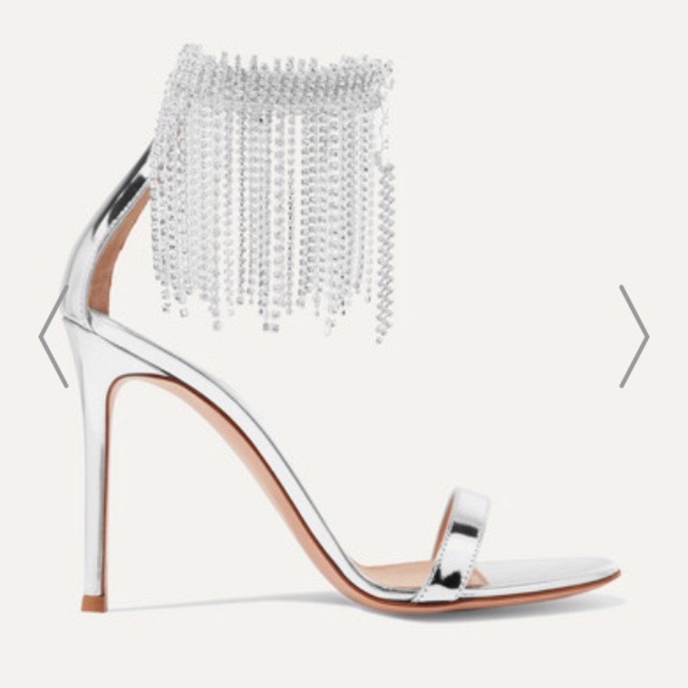 Gianvito Rossi crystal fringe metallic heel - Picture 6 of 6